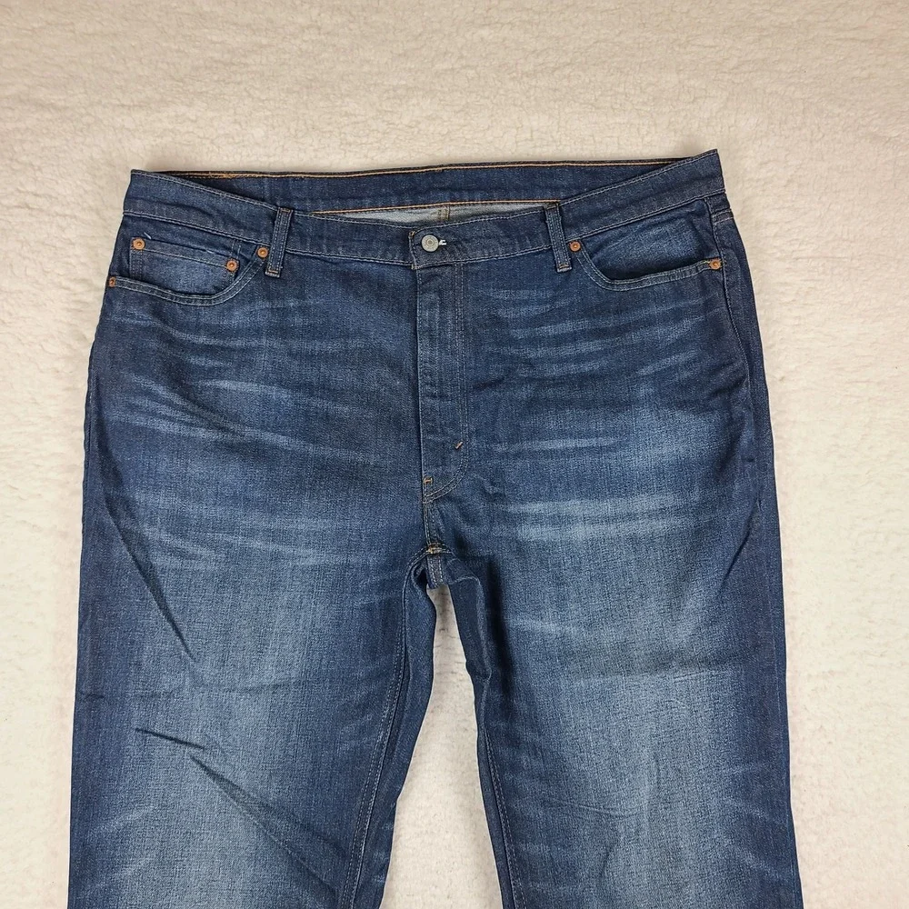 Levi's 541 Jeans Mens 44x32‎ Blue Athletic Taper Fit Dark Wash Denim
